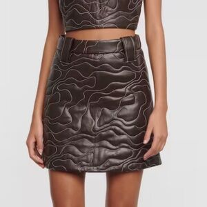 Ganni Leather Skirt WORN ONCE XS